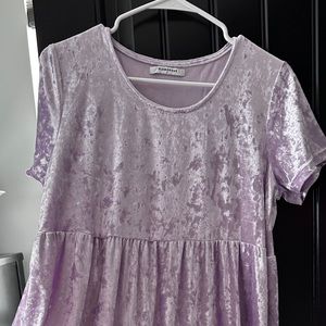 ASOS metallic/purple smock dress